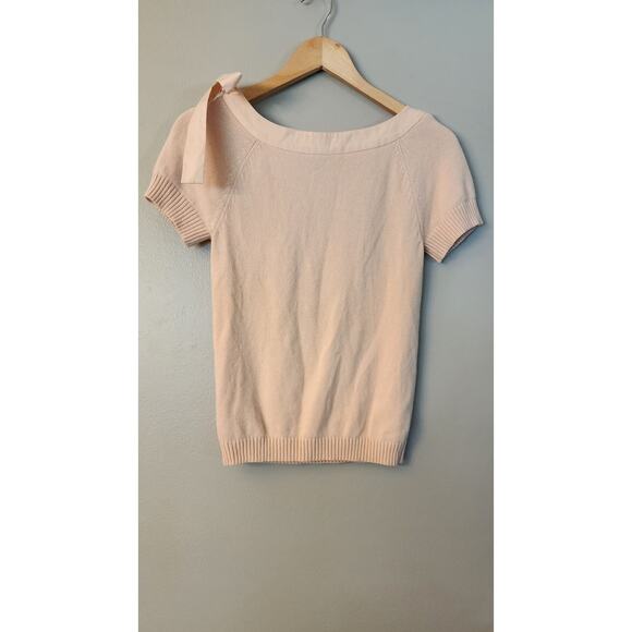 Marc Jacobs‎ short sleeve pink sweater bow sz small wool cashmere - Picture 1 of 7
